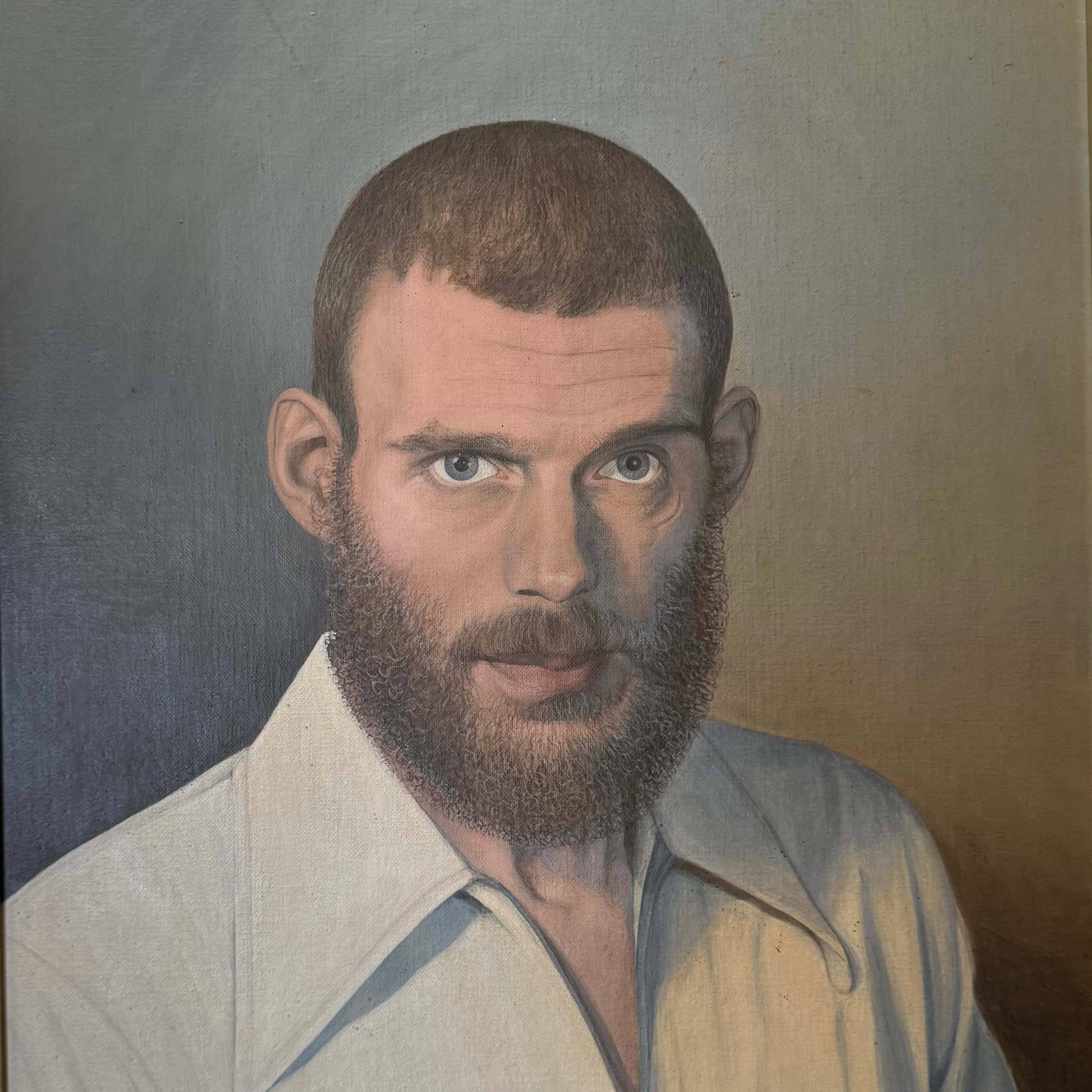 Portrait painting of a Richard Barth Sanders by Linda Shrig